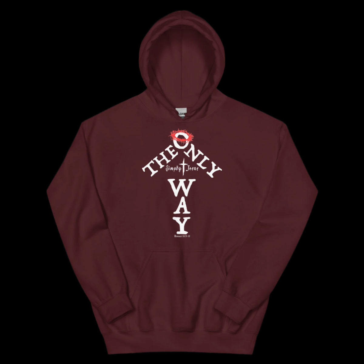 The Only Way-Rom 10:9-13 Classic Hoodie – Simply Jesus Music+ 