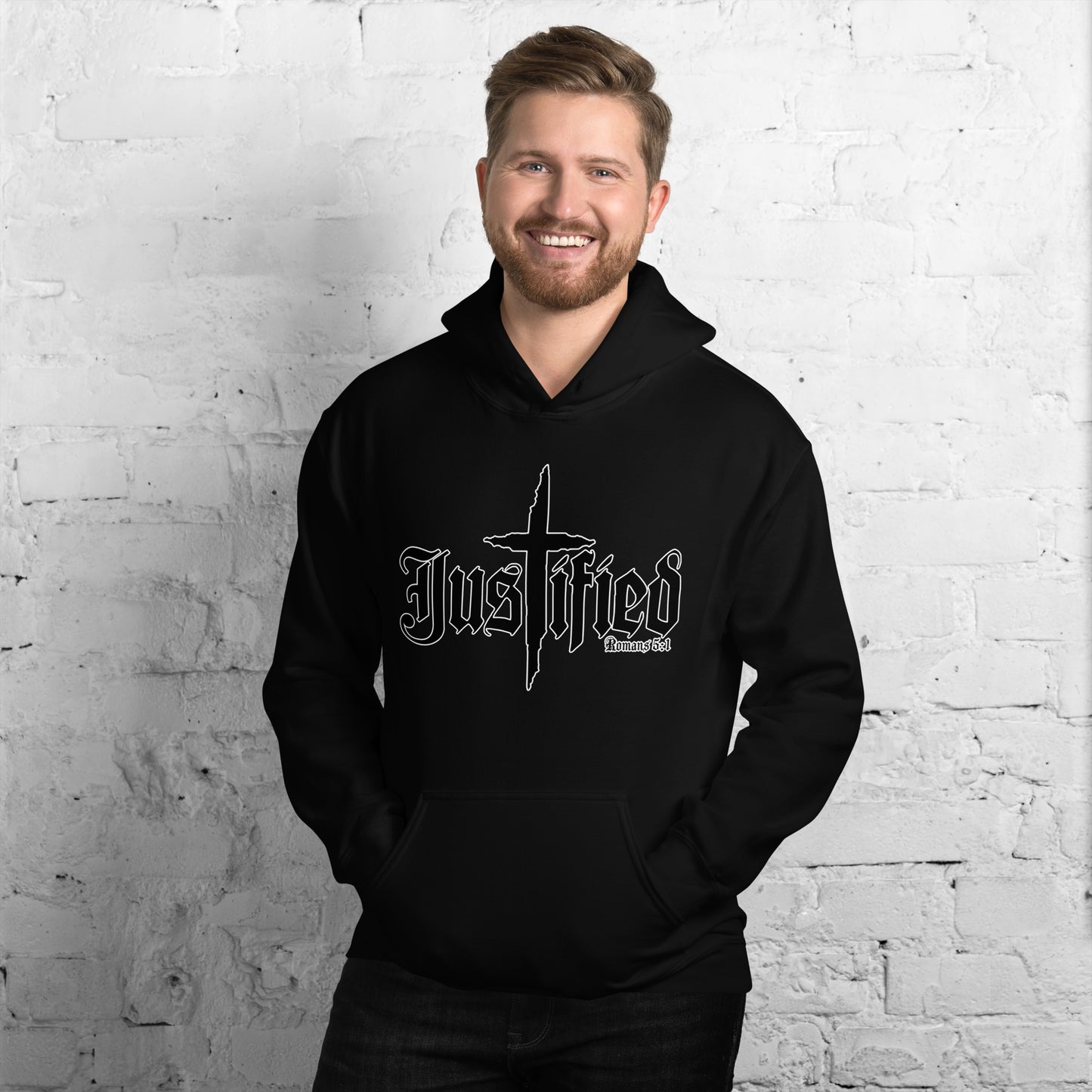 Justified Romans 5:1-Unisex Hoodie