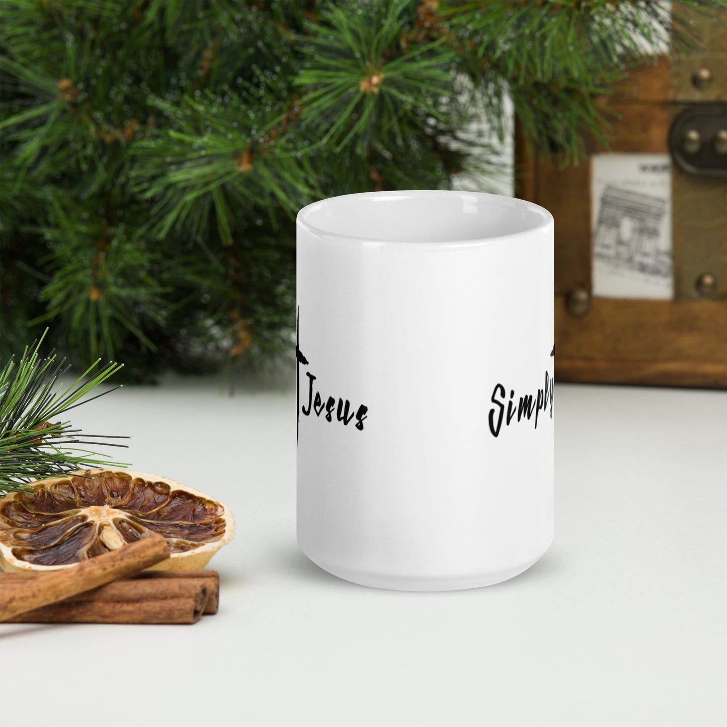 Double Logo-White Mug